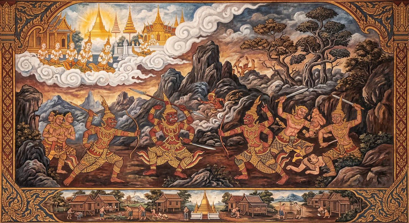 Asura realm — titans in battle