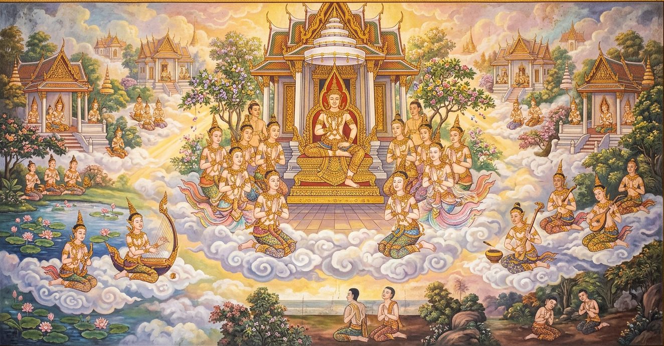 Deva realm — celestial beings in the heavens