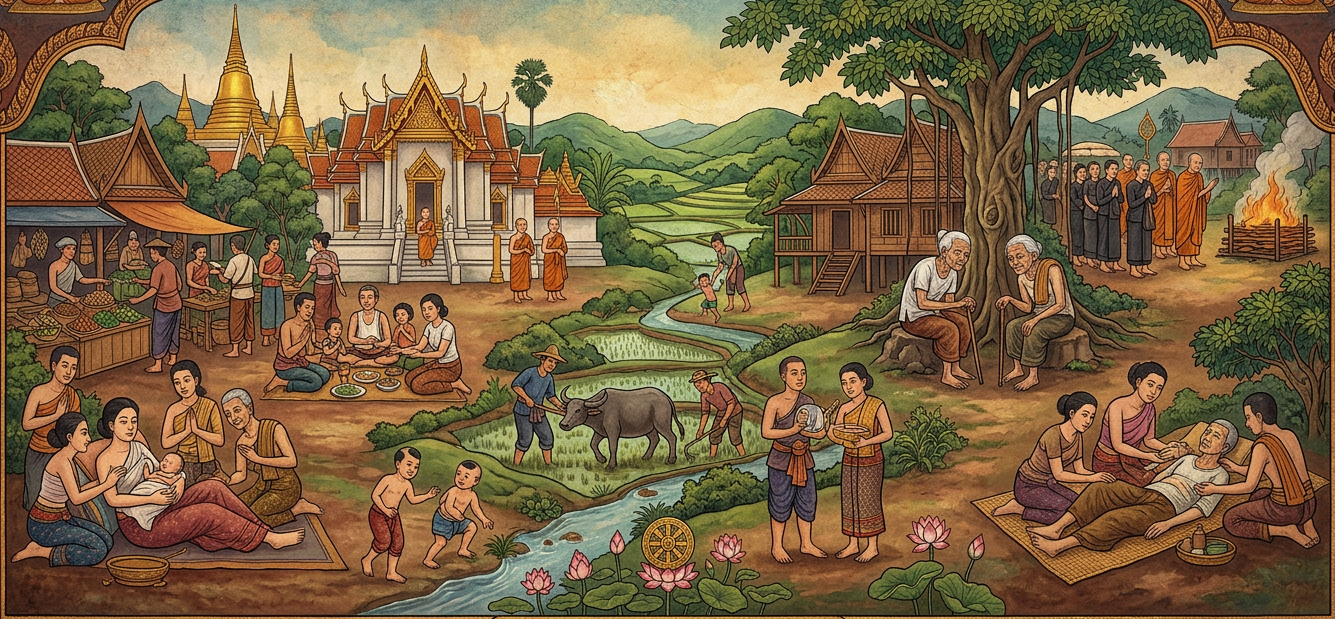 Human realm — birth, life, ageing and death